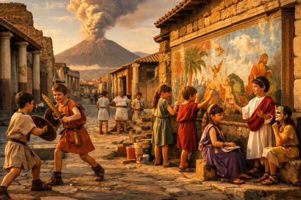 Une image de l‘activité En mission à Pompéi: secrets et aventures de l’an 79 organisée par Apprends et Rêve, activités pour enfants et ados à Paris