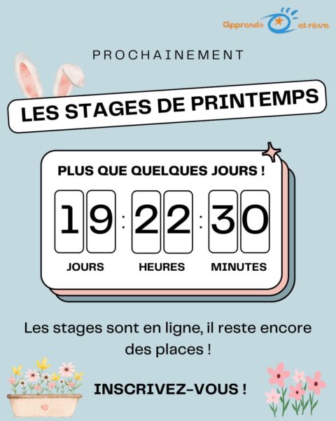 Plus que 3 semaines avant les vacances…