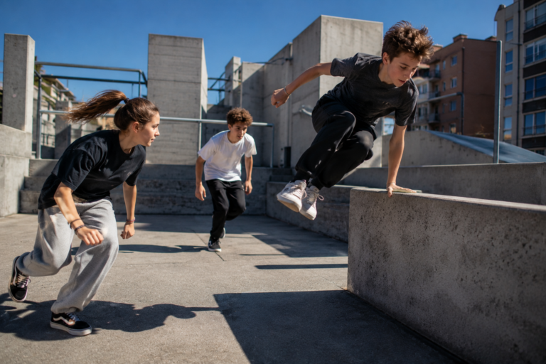 Activité '⚡ Chase Tag & Parkour : agilité, vitesse et stratégie' par Apprends et Rêve, activités pour enfants et ados à Paris